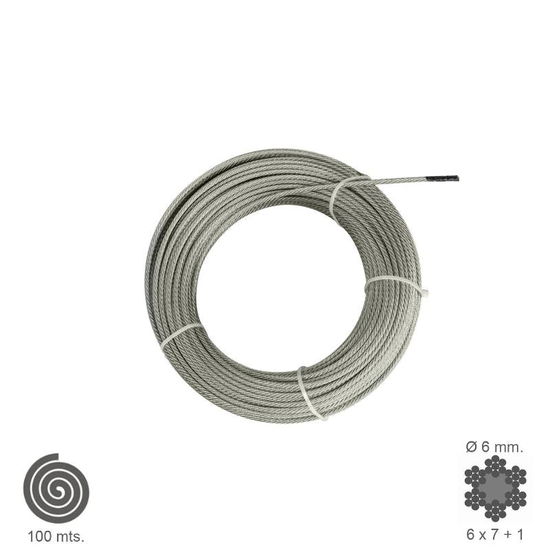 Cable Galvanizado   6  Mm. (rollo 100 Metros) No Elevacion_0
