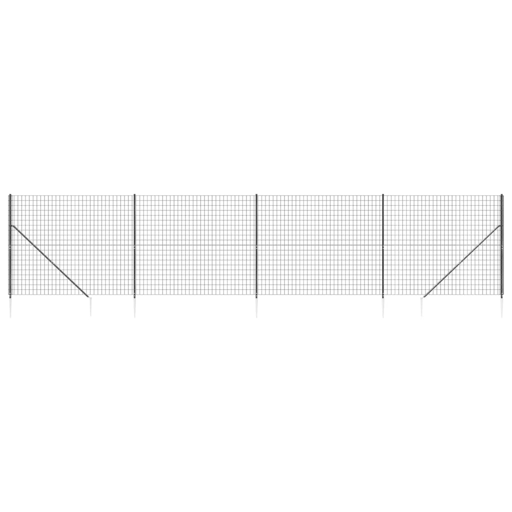 Cerca De Alambre Con Pinchos De Anclaje Gris Antracita 2,2x10 M / Vetonek_2