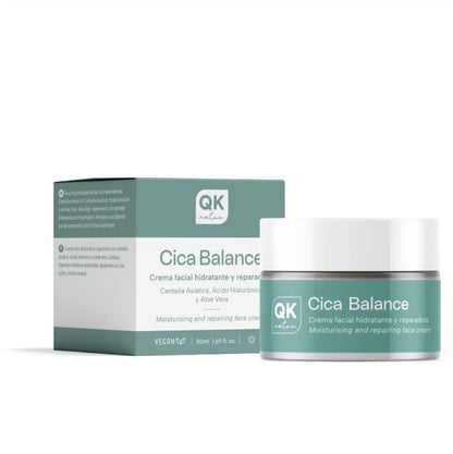 QKnatur - Cica Balance Crema Facial Reparadora 50ML Con Centella Asiática, Ácido Hialurónico, Aloe Vera – Piel Sensible_0