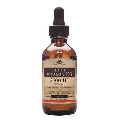 Vitamina D3 líquida 2500 UI, 59 ml (laranja)