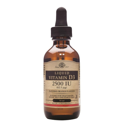 Vitamina D3 líquida 2500 UI, 59 ml (laranja)