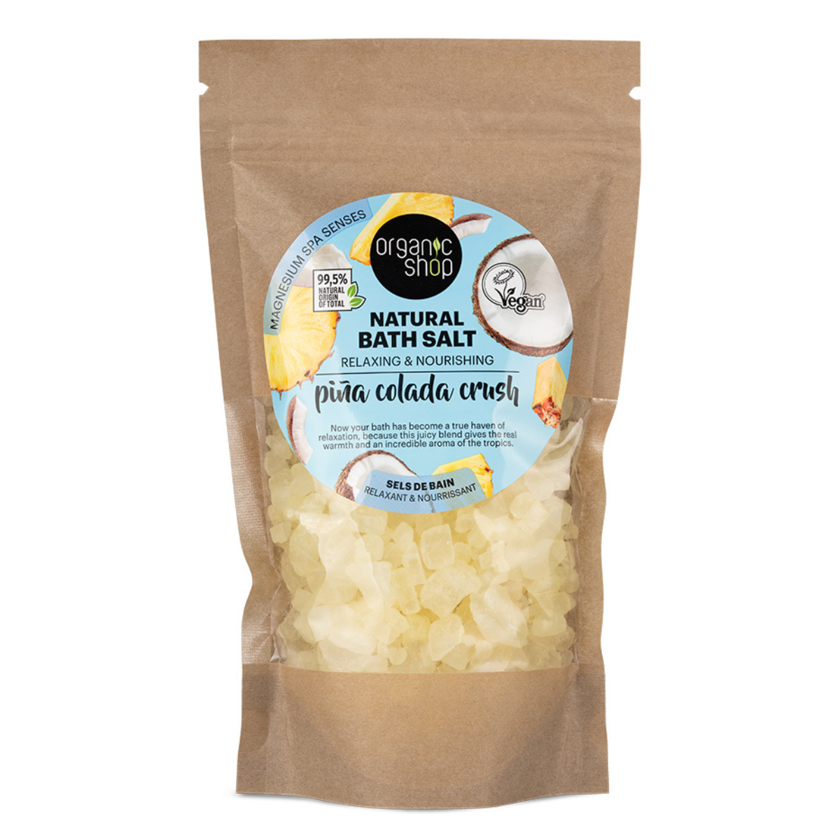 Sais de banho naturais piña colada crush Organic Shop 500 g