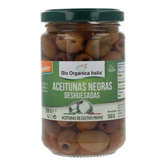 Azeitonas pretas sem caroço Bio Demeter Organica Itália 280 gr
