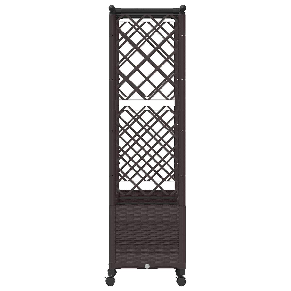 Cama Elevada Con Trellis Y Techo Marrón 162,5 X 40 X 142 Cm Pp_4