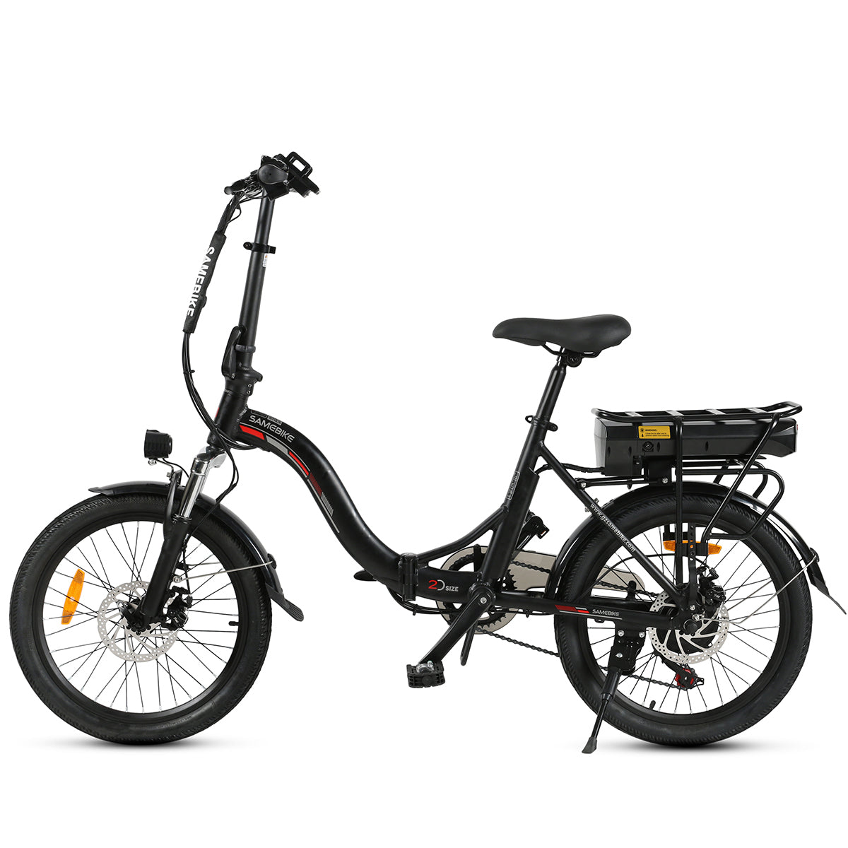 Bicicleta Eléctrica Plegable Samebike Jg20 350w-36v-10ah (360wh) - Rueda 20 Color Negro_0