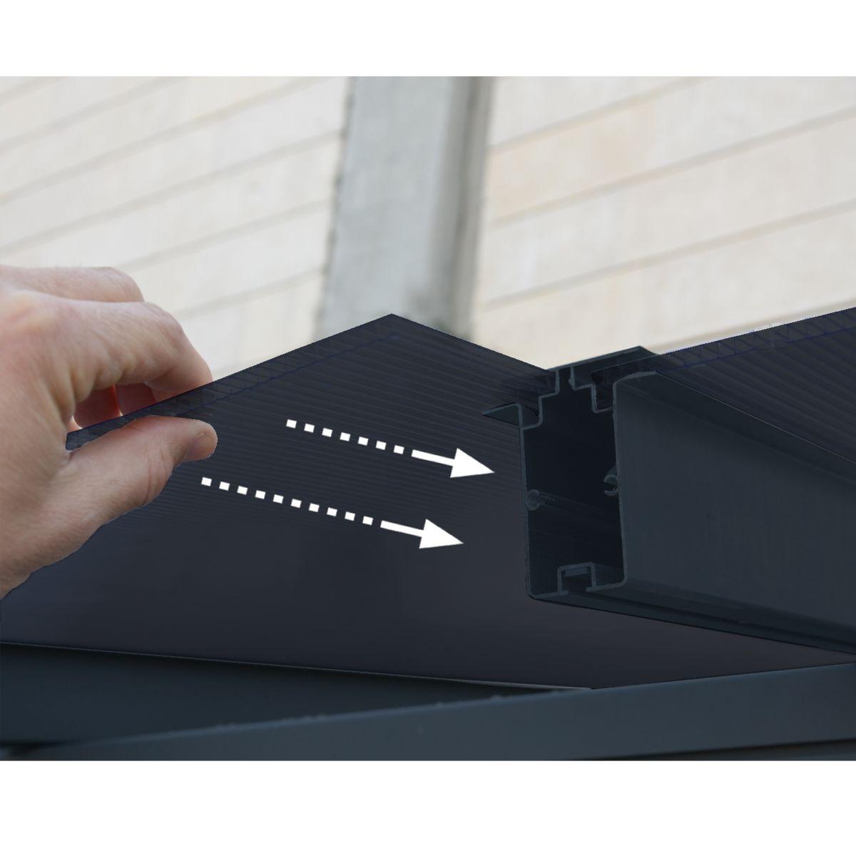 Pérgola anexa Capri 299x924 cm cinzento Canopia da Palram