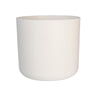 B. para vaso redondo macio Elho branco 25 cm