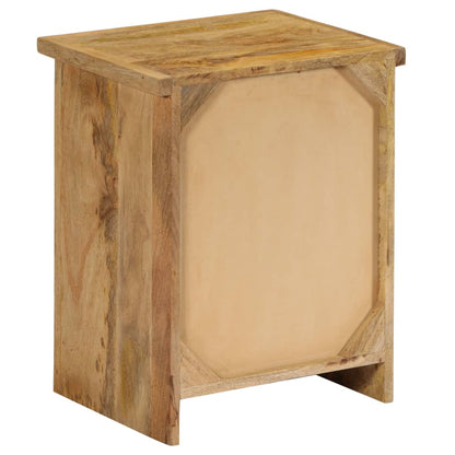 Mesita De Noche De Madera Maciza De Mango 40x30x50 Cm_2