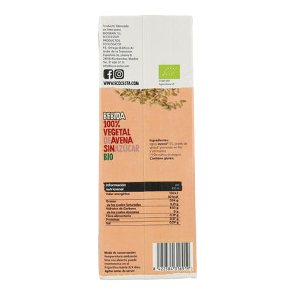 Bebida de Aveia Biológica Ecocesta 0% Açúcar 1L