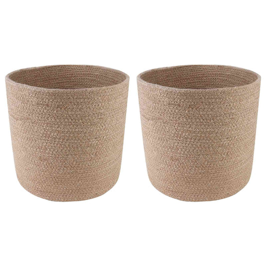 Set De Macetas De Planta 2 Uds. Natural Ø 28 X 28 Cm_0