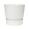 Floreira Elho Greenville Branca com Pires Integrado 25 cm