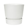 Vaso Elho Branco Greenville 18 cm com Pires Integrados