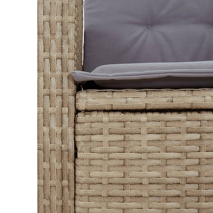 Set Comedor De Jardín 5 Pzas Con Cojines Ratán Sintético Beige / Vetonek_4