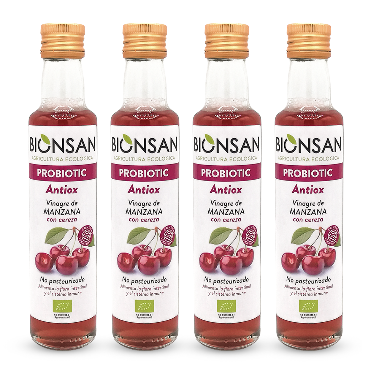 Pack 4 Vinagre De Manzana Con Cereza Eco Bionsan_0