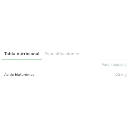 Ácido Hialurónico Drasanvi Nutrabasics, 30 cápsulas