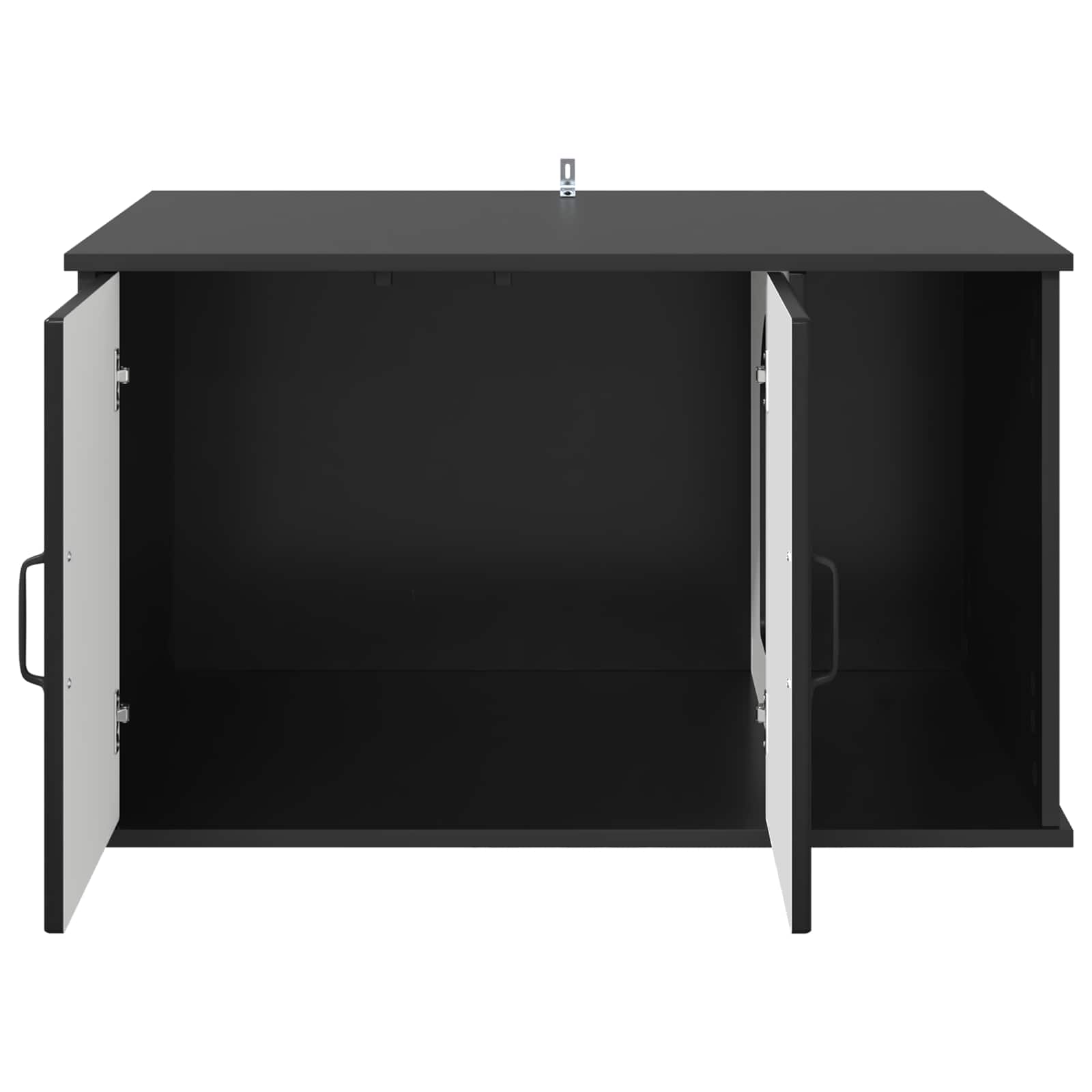 Casa Para Gatos Negro 85 X 55 X 50 Cm Madera De Ingeniería_4