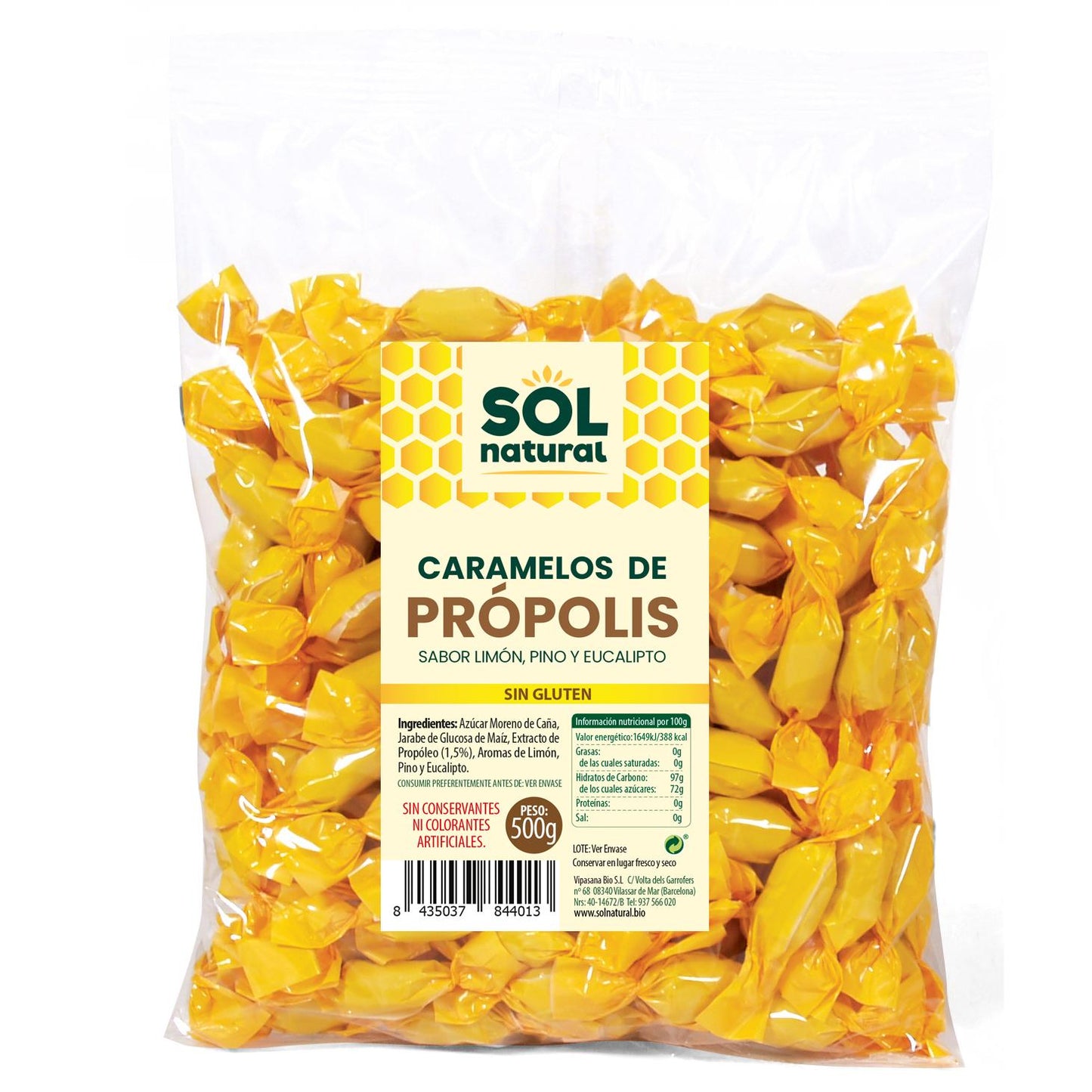 Rebuçados de própolis Sol Natural