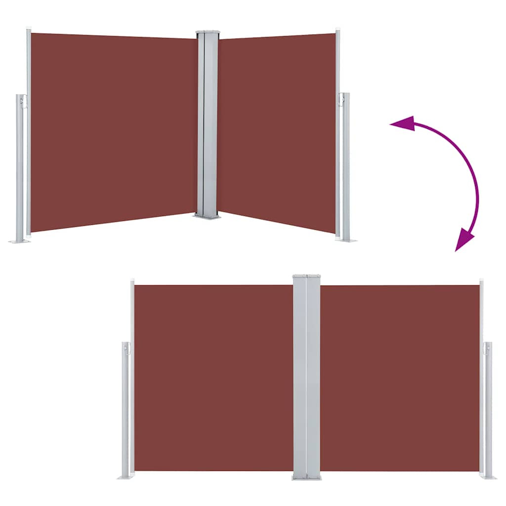 Vidaxl Toldo Lateral Retráctil Marrón 170x600 Cm_4