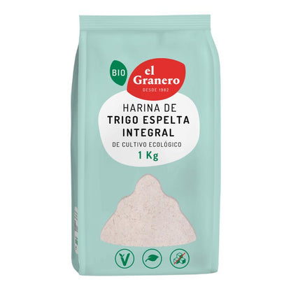 Embalagem de 2x Farinha de Trigo Integral Biológica El Granero 1kg