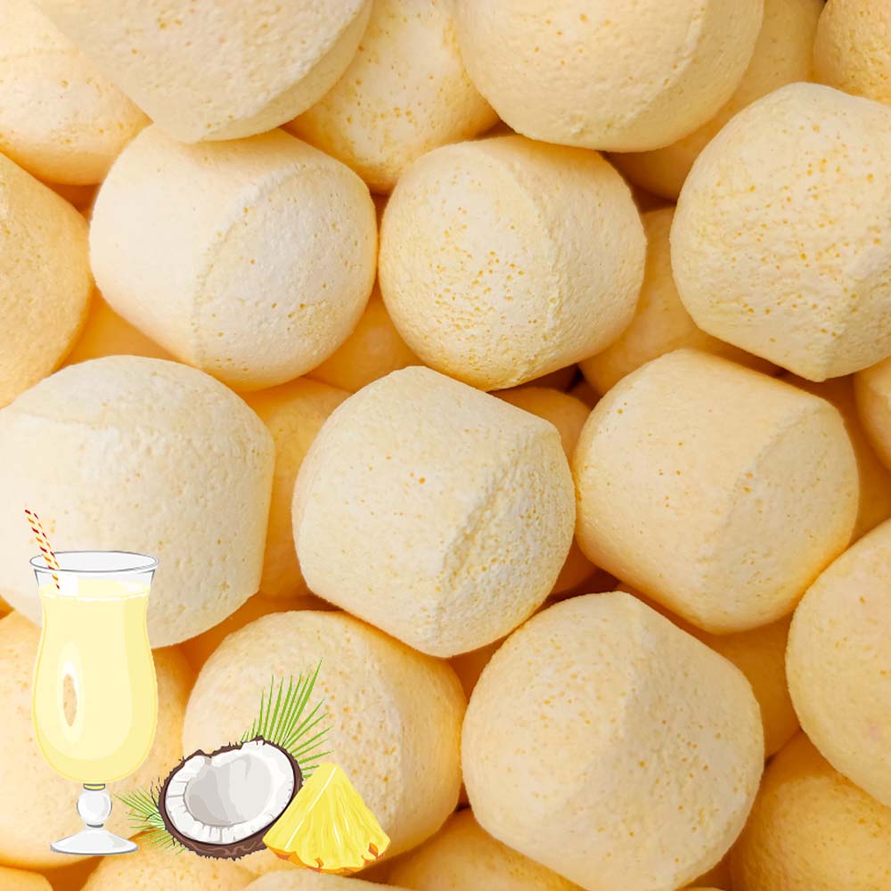 Pack 50 Bombitas Efervescentes. Alivian Pies Cansados, Refrescan E Hidratan - Pedicuras Y Manicuras - Aroma Piña Colada_2