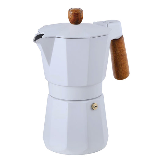 Cafetera 6 Tazas Naturally En Aluminio Blanco Mate Bergner_0