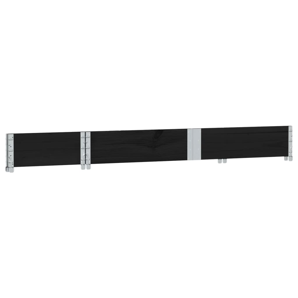 Jardinera De Madera Maciza De Pino Negro 150x50 Cm_5