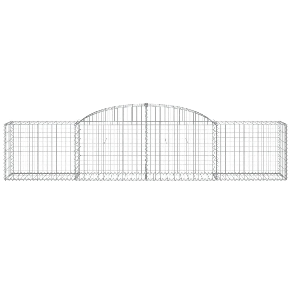 Cestas De Gaviones 7 Uds Forma De Arco Hierro 300x50x60/80 Cm_3