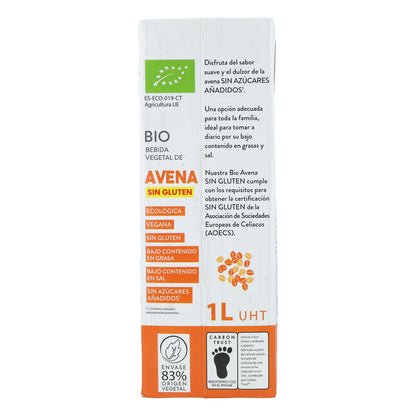 Pack 6x Bebida de Avena Sin Gluten Bio Sol Natural 1 L