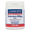 Selénio + Vitaminas A, C e E Lamberts 100 comprimidos 200mcg