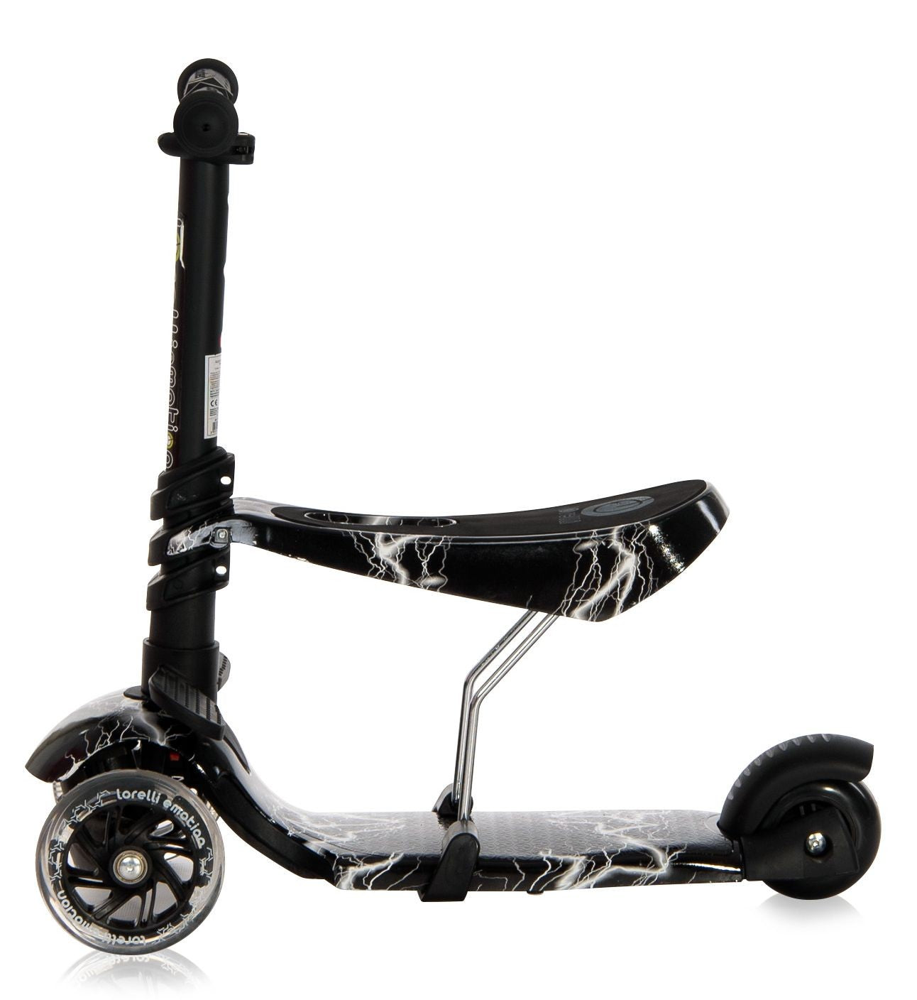 Patinete Infantil Con Asiento Y Respaldo Smart Plus Black Flash_3
