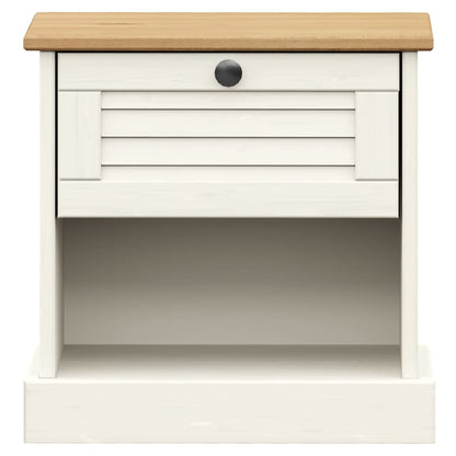 Mesita De Noche Vigo Madera Maciza De Pino Blanco 42x35x42 Cm_3
