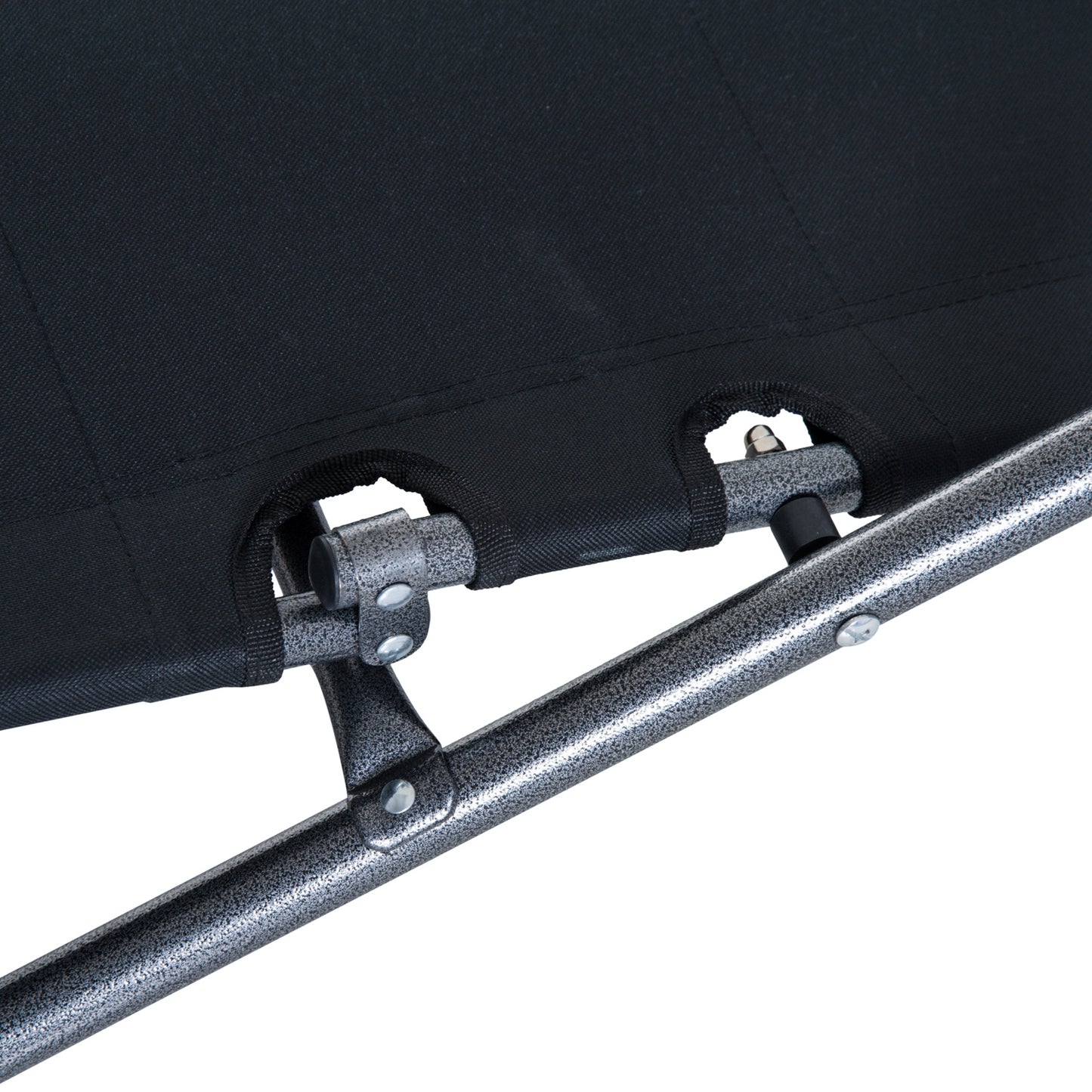 Outsunny Tumbona Reclinable Y Plegable Con Respaldo Ajustable 135x60x89 Cm Negro_3