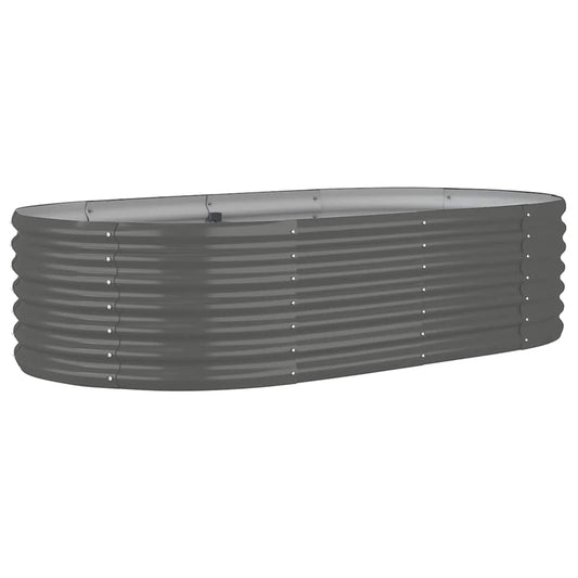 Jardinera Arriate Acero Galvanizado Gris 152x80x36 Cm_0
