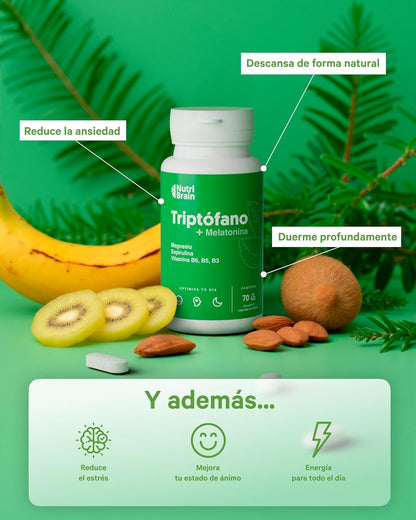 Triptófano Con Melatonina Y Magnesio Para Sueño Reparador Nutribrain 70 Comprimidos_3