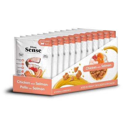 Dibaq Sense Bites Pollo Con Salmón, 12 Unidades X 100gr_0