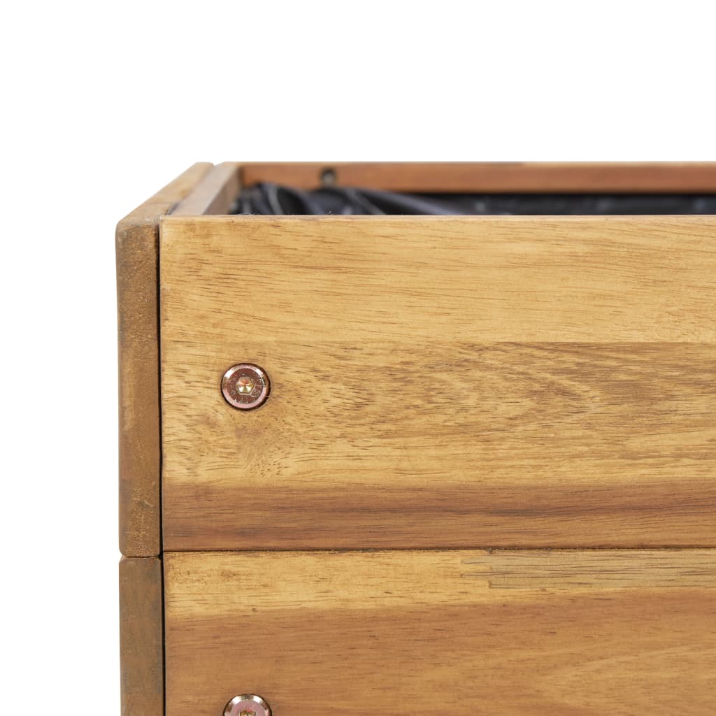 Jardinera Elevada De Madera Maciza De Acacia 50x40x45 Cm_5