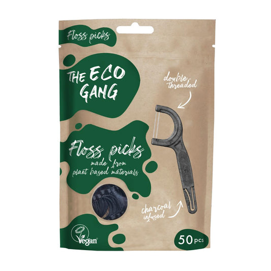 Fio dentário - Carvão ativado The Eco Gang 50 unidades
