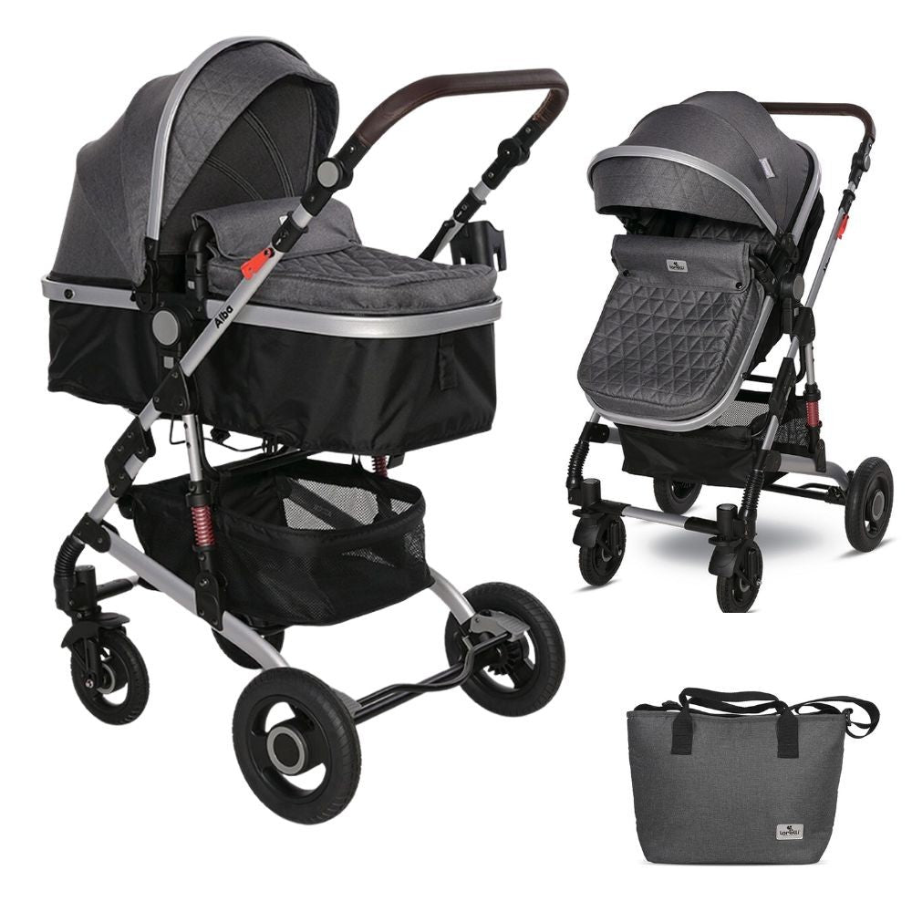 Carrito De Bebé Dúo Convertible Alba Premium Steel Grey_0