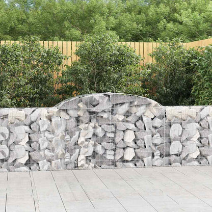 Cestas De Gaviones 5 Uds Forma De Arco Hierro 300x30x80/100 Cm_1