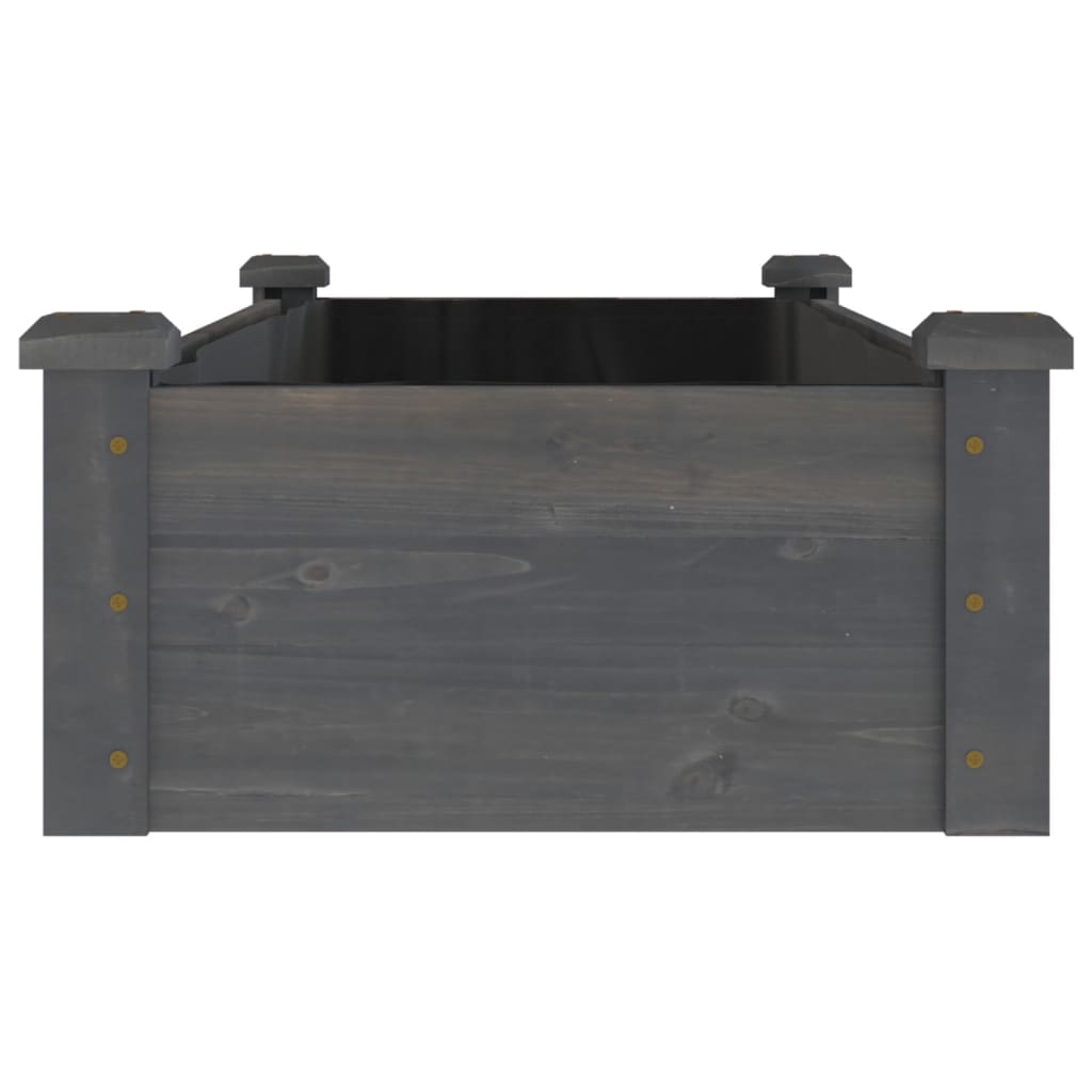 Jardinera Arriate Forro Madera Maciza Marrón Abeto 120x45x25 Cm_4