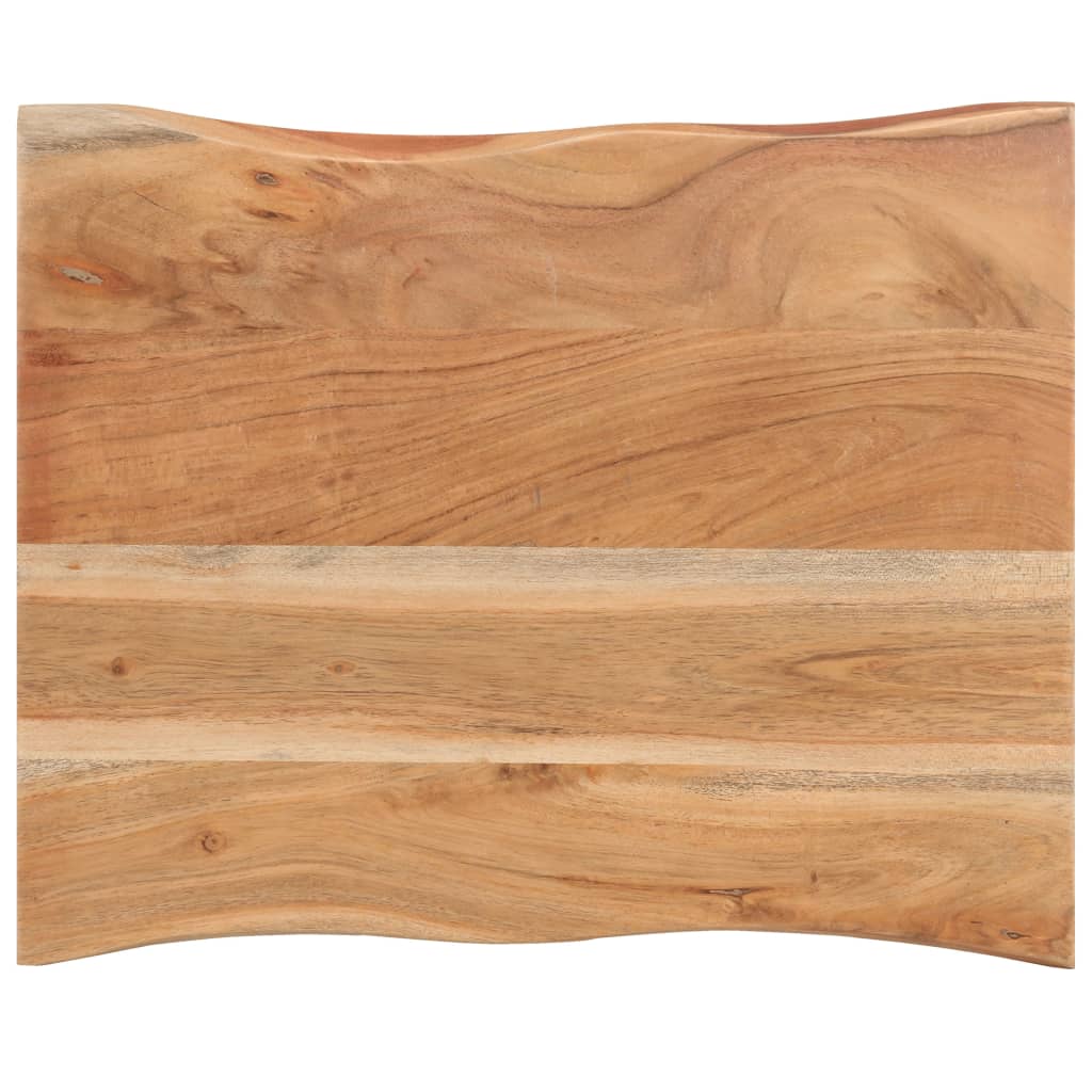 Mesa Auxiliar Madera Maciza Acacia Y Hierro Fundido 45x35x48 Cm_3
