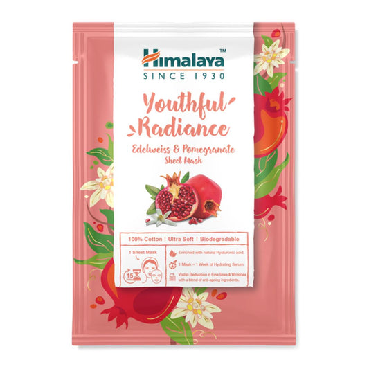 Máscara Facial Himalaya Radiant Youth de Edelweiss e Romã 30 ml