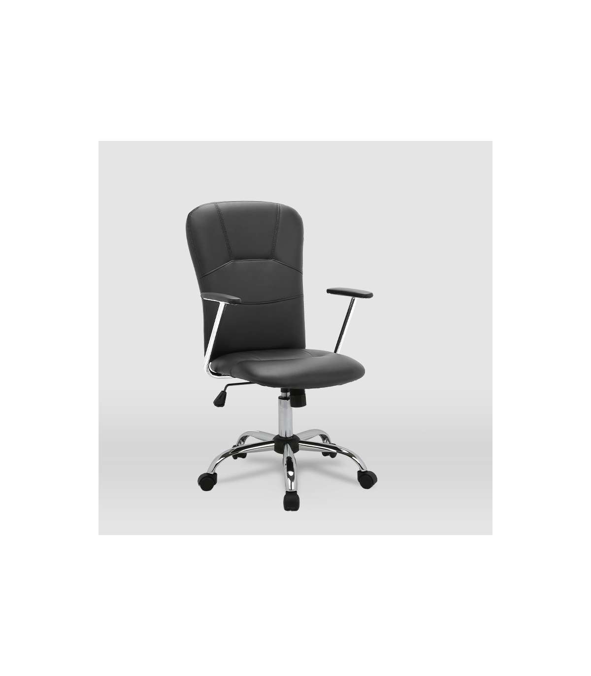 Silla De Oficina Magali Acabado Negro. Alto: 98.5/107.5cm Ancho: 56cm Fondo: 59cm._5