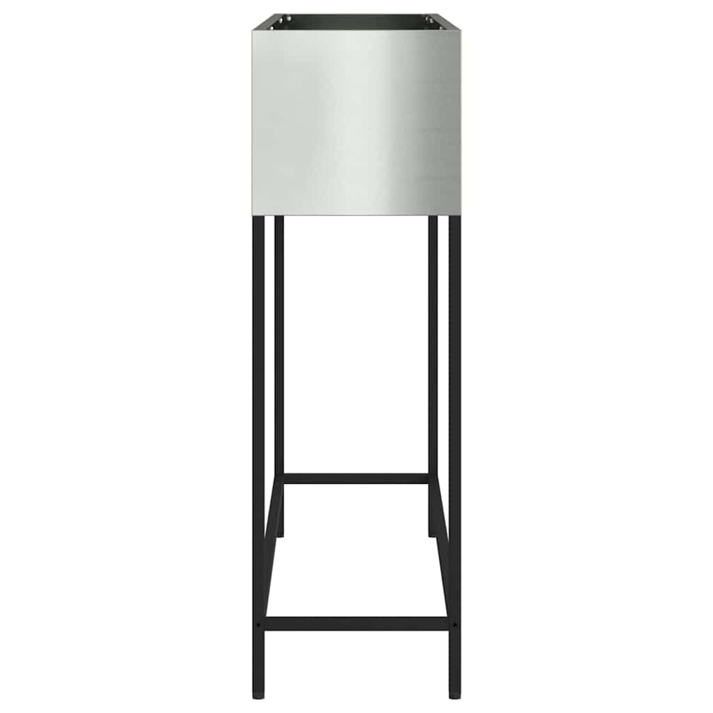 Jardinera Elevada Plateado 100 X 26 X 82 Cm Acero Galvanizado_5