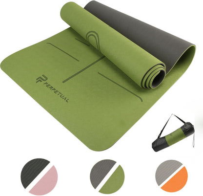 Esterilla De Yoga Y Pilates Perpetual De 6mm Tpe - Mat Antideslizante - Con Correa Y Bolsa De Transporte - Colchoneta Gruesa Y Plegable_0