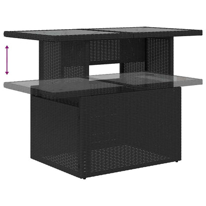 Set De Muebles De Jardín 5 Pzas Y Cojines Ratán Sintético Negro / Vetonek_1