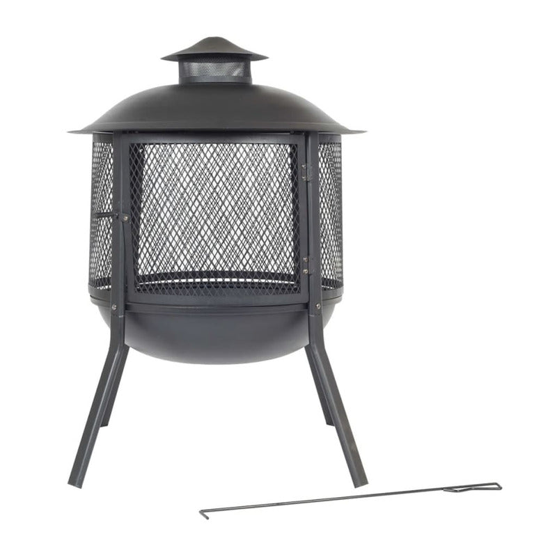 Redfire Chimenea Redonda Kansas Acero Negro 85019_0