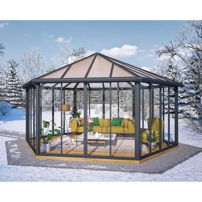 Gazebo hexagonal fechado Garda 