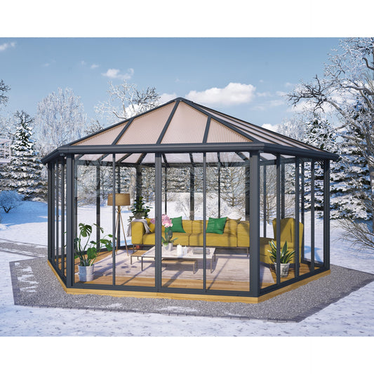 Gazebo hexagonal fechado Garda 