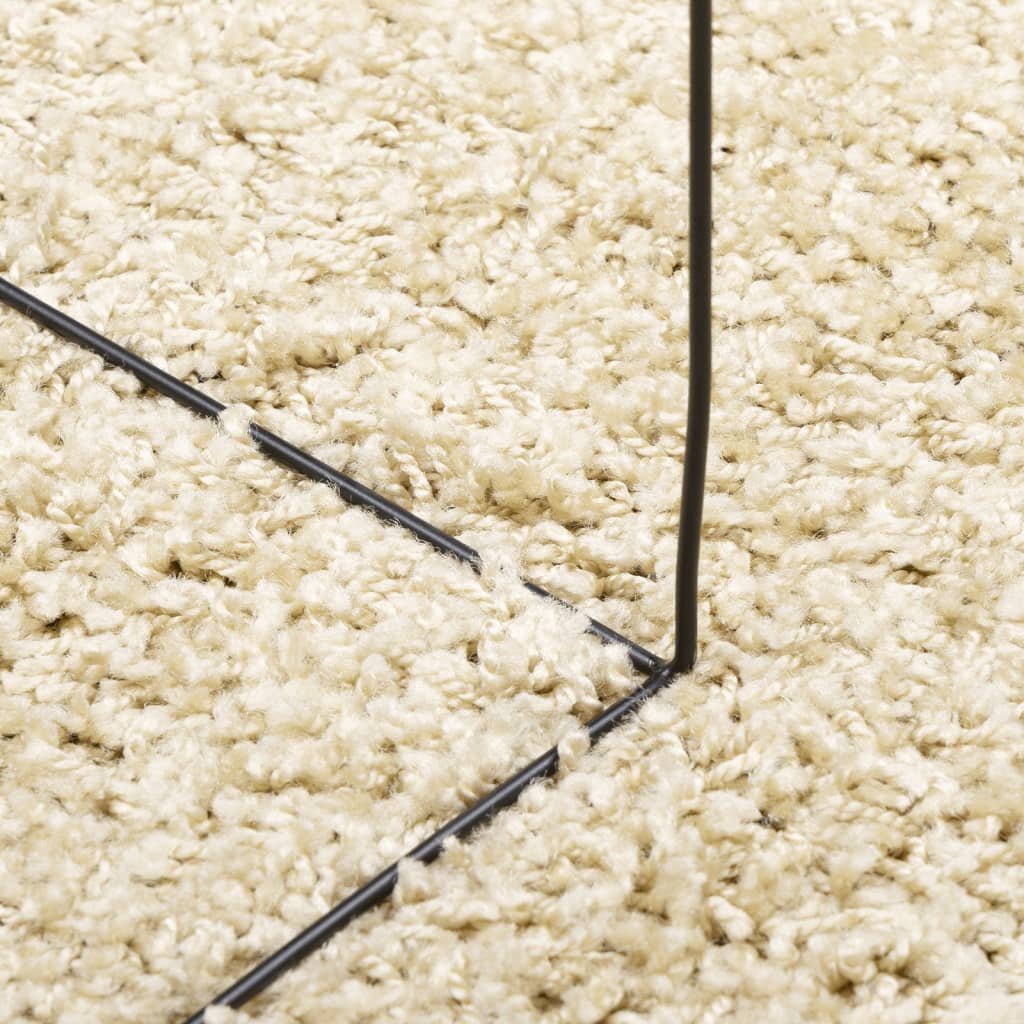 Alfombra Peluda De Pelo Largo Moderna Pamplona Dorado Ø 240 Cm / Vetonek_1